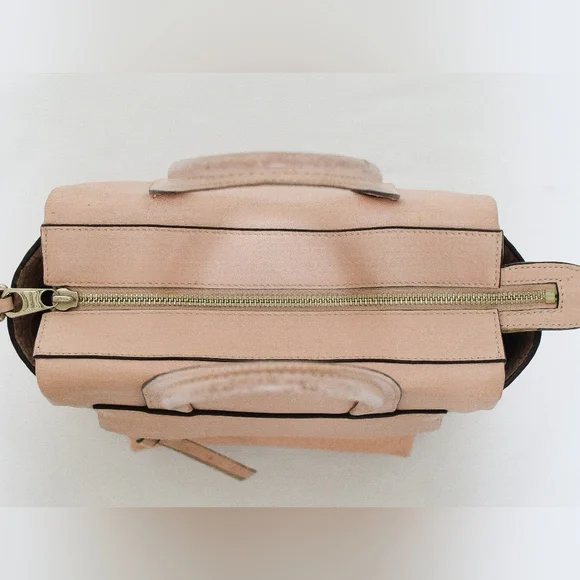 Coach Powder Pink Bleecker Mini Riley Carryall Top Handle Bag Leather 27923 - Picture 7 of 16